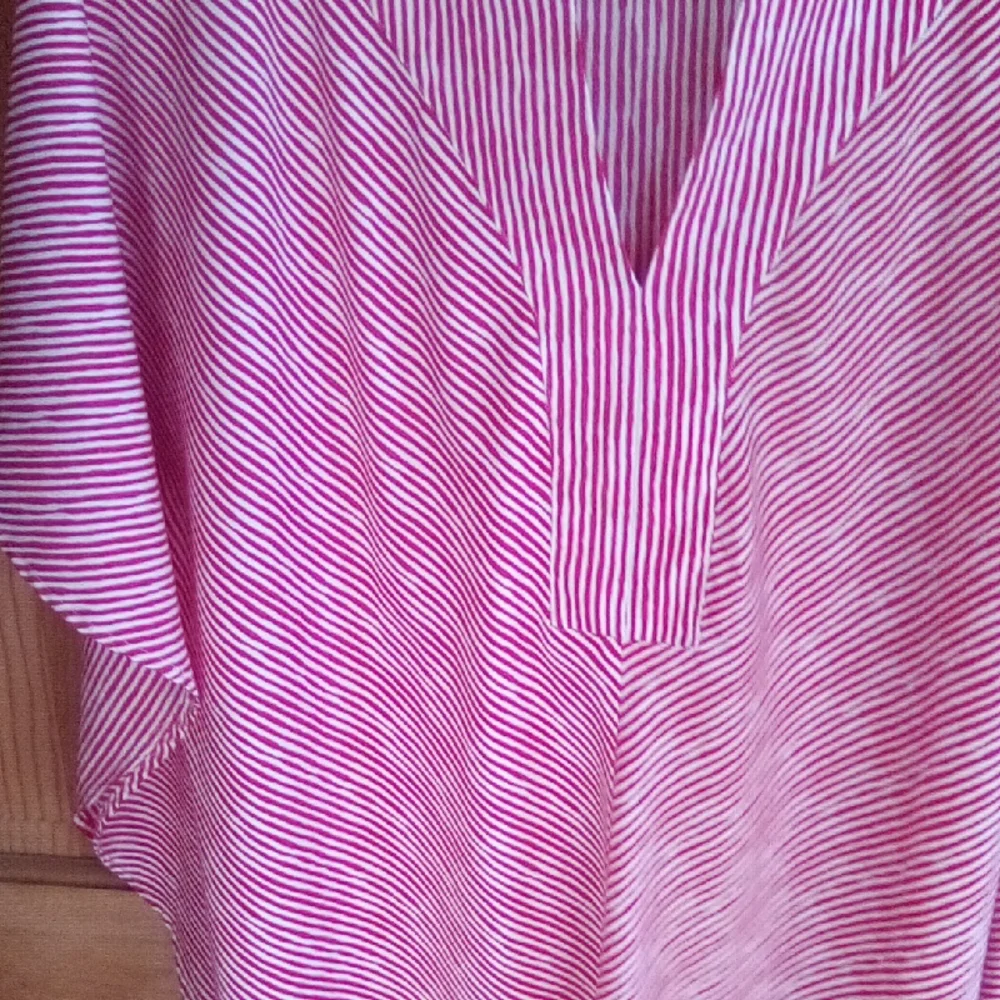 Chico's Red and White Striped Blouse - Picture 2 of 14